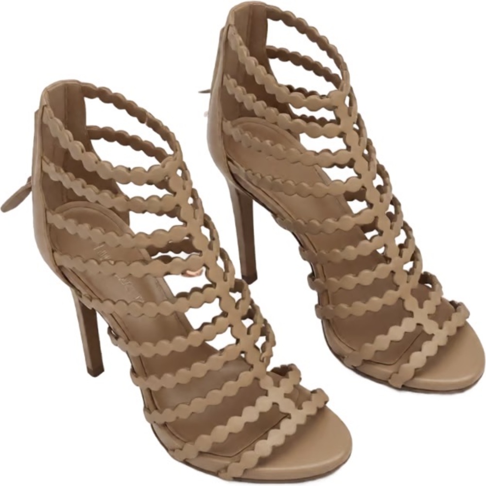 Alaia Beige Strappy Heels